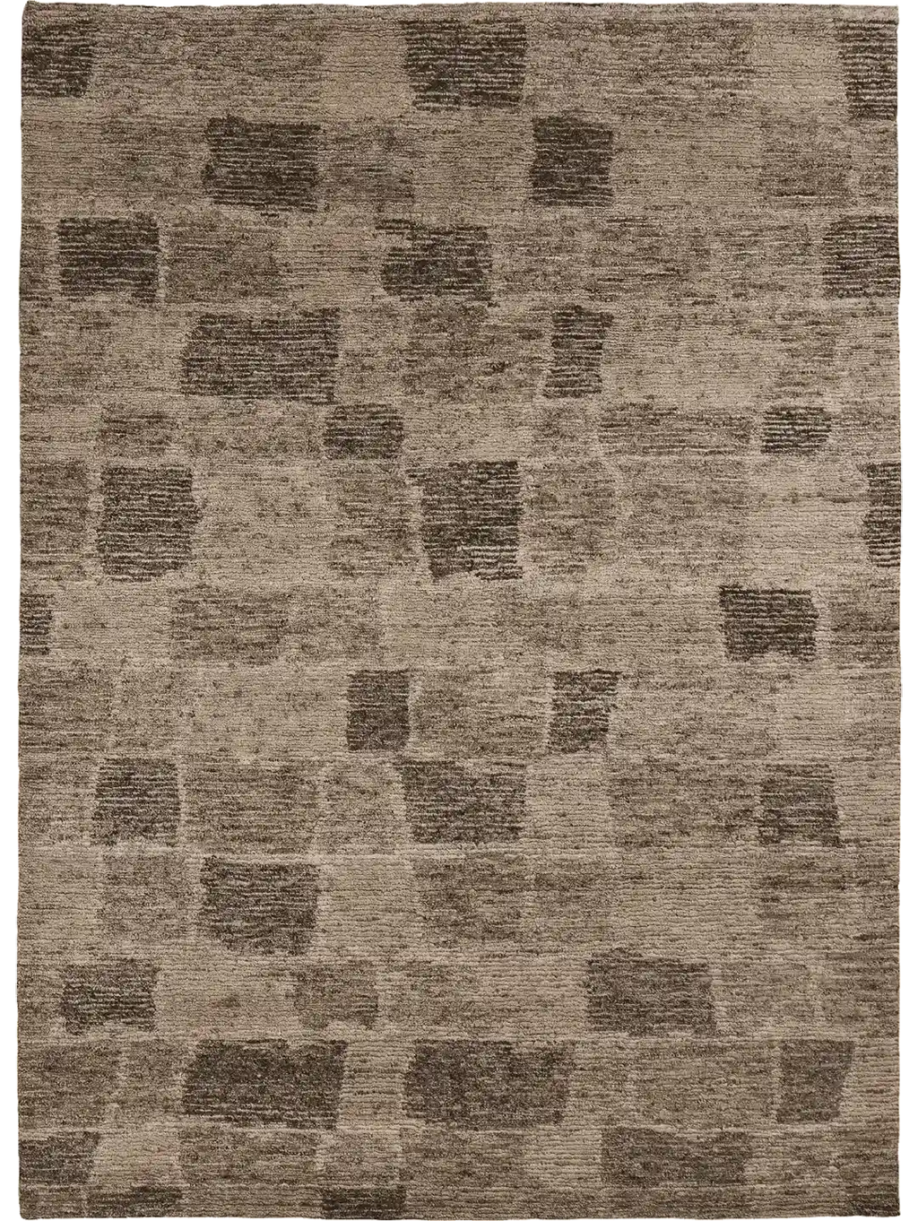 Full view from above of the Tribe Home Flagstaff floor rug in wool and jute