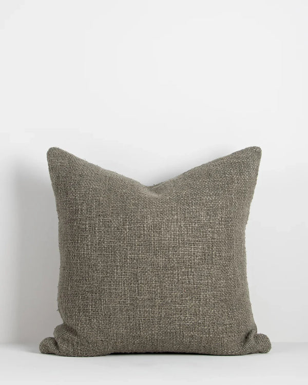 Sage green textural cushion - the Baya nz 'Cyprian Sage'