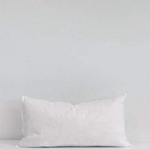 A premium duck feather inner sized 35 x 65cm designed to fit a 30 x 60cm cushion cover