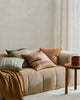 Weave nz cushions decorating a couch in a contemporary home