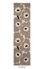 Marimekko hallway runner rug in NZ wool with floral patterned on a beige background