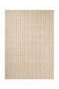 A Marimekko grid patterned rug in NZ wool and in a neutral creamy white
