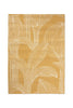 Marimekko Mustard Rug with leaf pattern on a white background