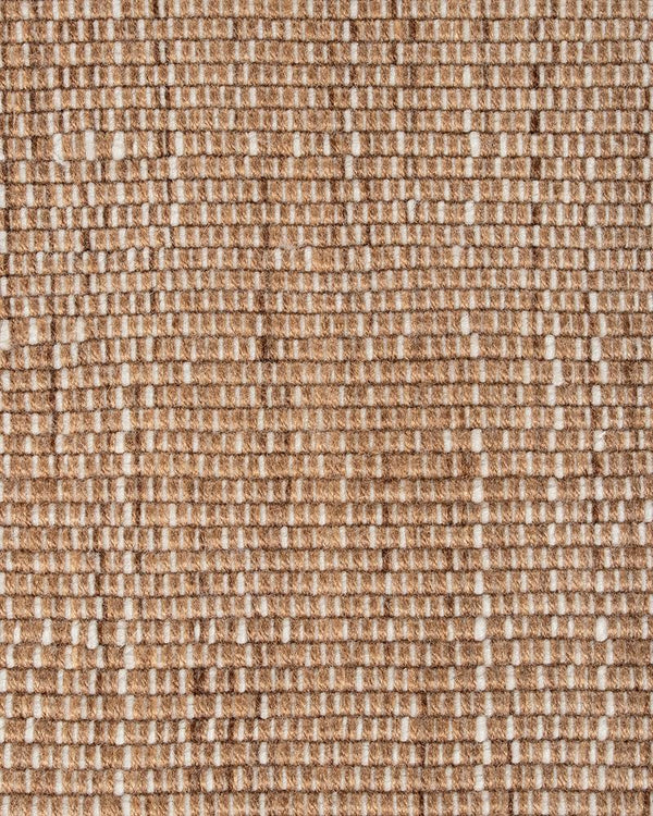 Close up of the textural weave of the brown Lonsdale outdoor rug by Baya