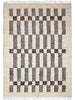 Tribe Home Chet wool and jute rug, full view of the design on a white background
