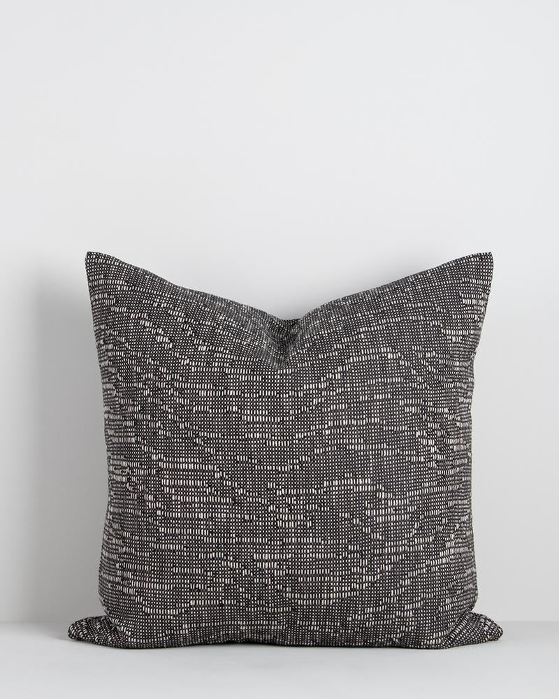 Dark chocolate coloured designer cushion by Baya NZ