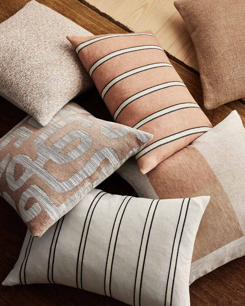 A group of Weave Home patterned cushions