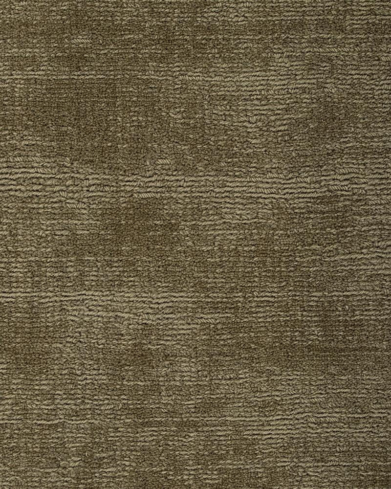 Close up of the exquisite Haywood green 'Lichen' New Zealand wool  floor  rug highlighting the tip sheared texture.