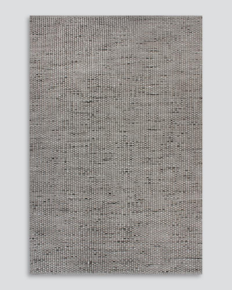 The Pelorus Grey outdoor rug by Baya seen in full from above