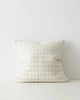 Pale grey and white houndstooth boucle cushion by Weave Home nz