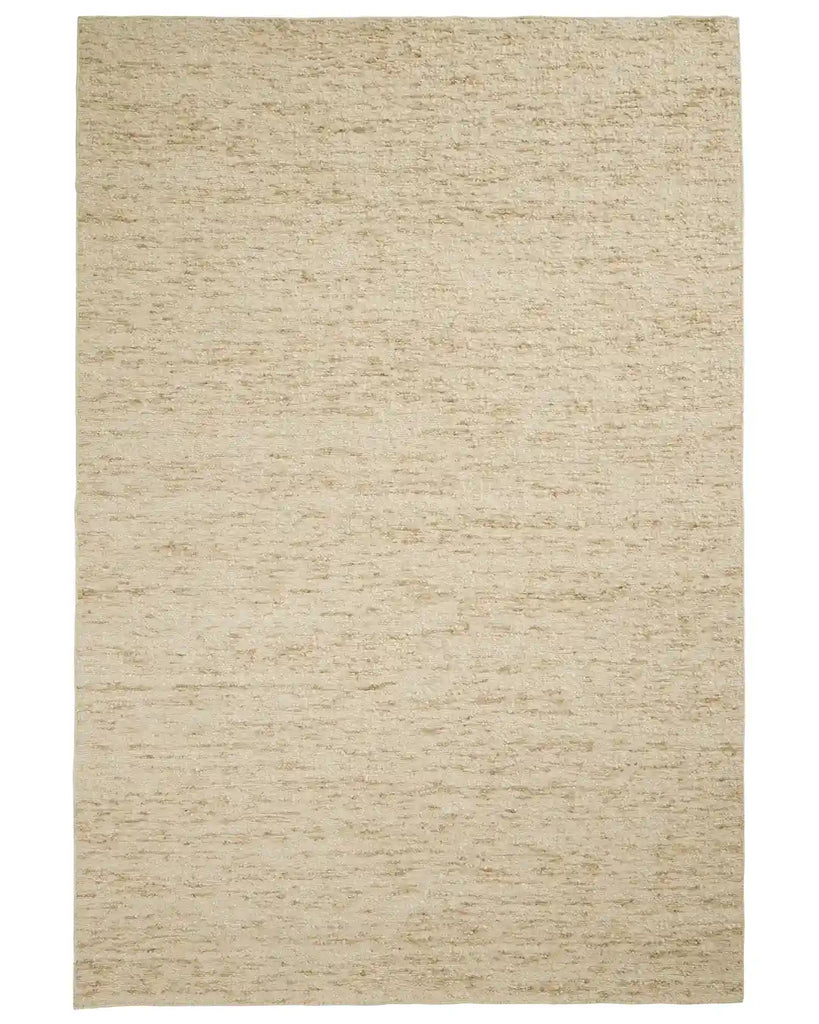 Full view of the Henley wool floor rug in colour ivory by Weave Home