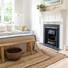 Natural Rug with fringe Rug and Osbourne stripe runner