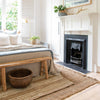 Osbourne stripe jute runner and extra large rug