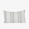 Eadie Lifestyle Pillar cushion in grey and white stripe, 40 x 60cm lumbar, stripes running across the width.