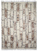 Tribe Home Rama wool and jute rug in Cinnamon, full view on a white background