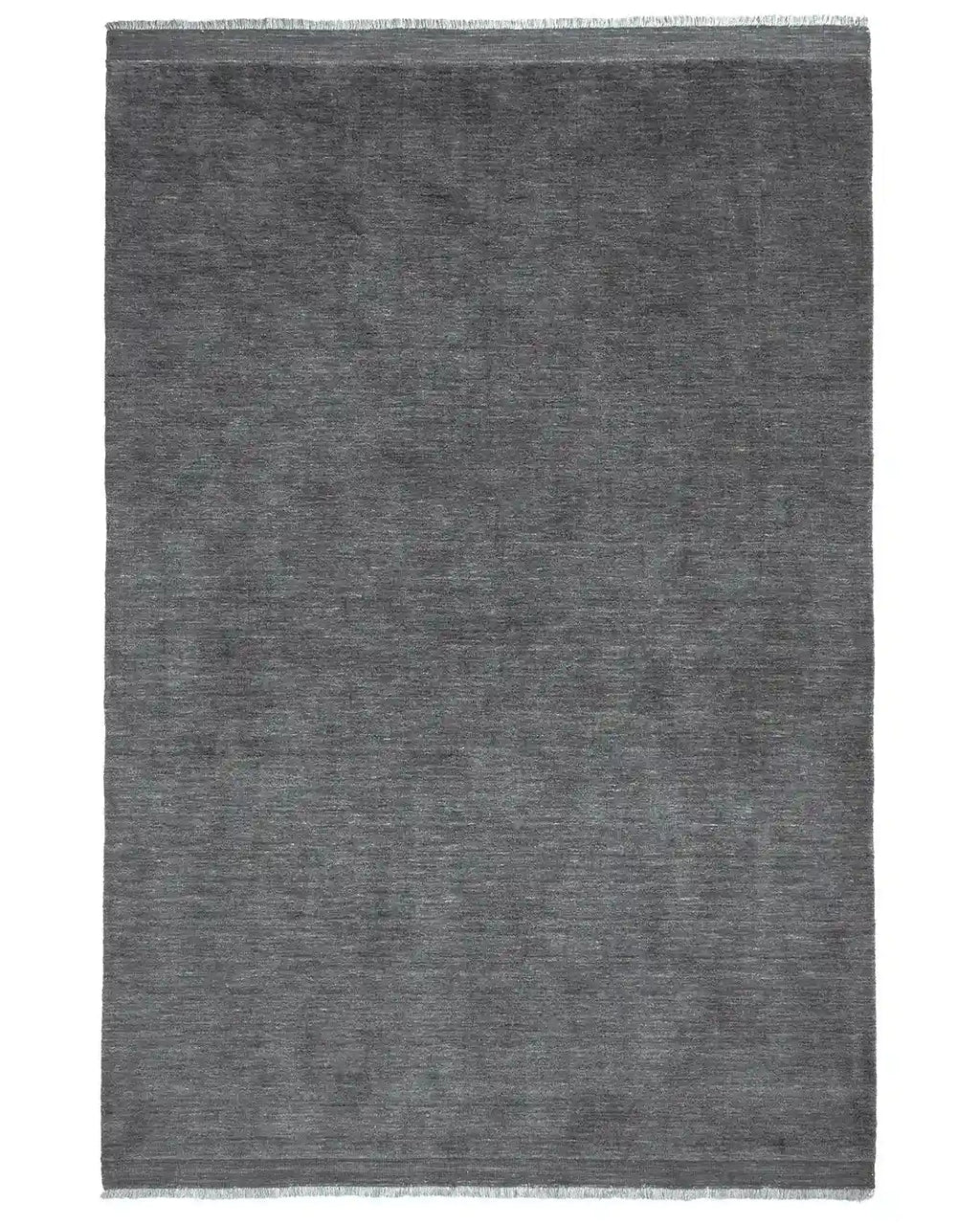 Grey Floor rug with a hint of blue, the Silvio wool rug by Weave nz, seen from above