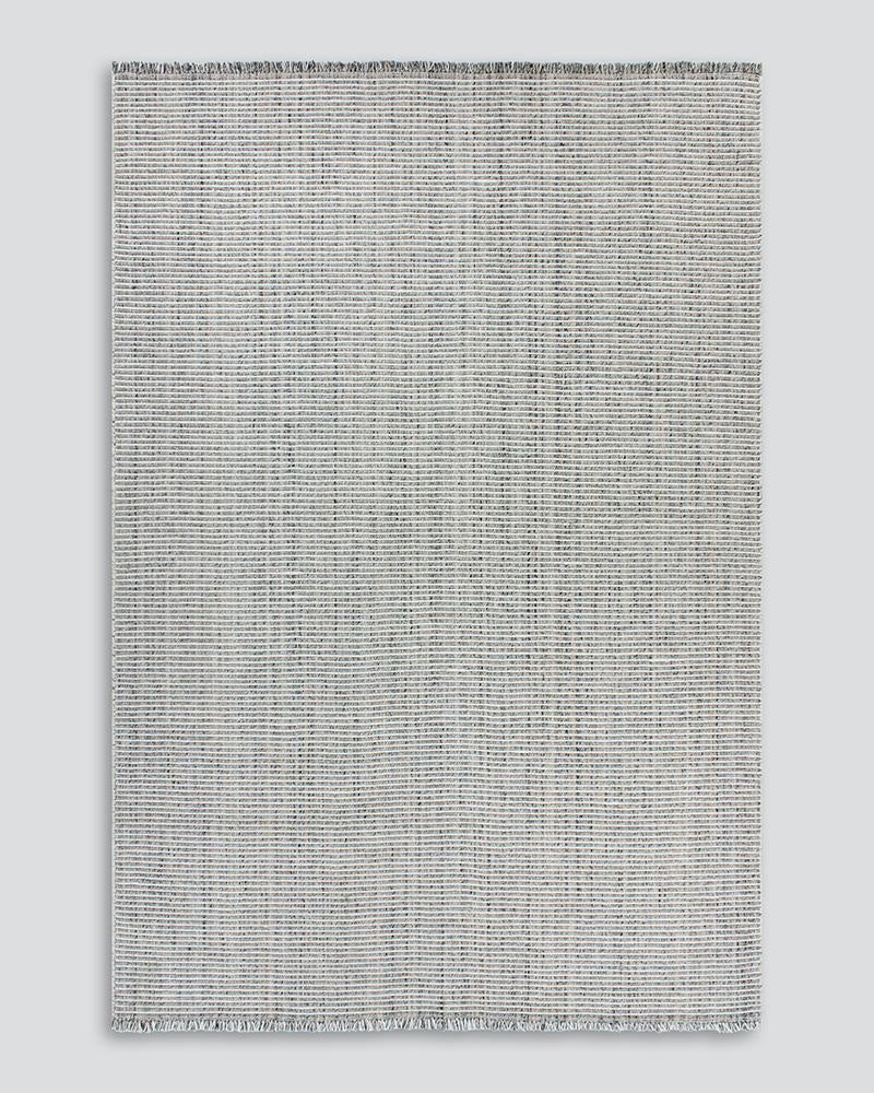 The Slate Grey Rhodes outdoor rug by Baya NZ, seen in full from above