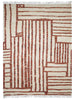 Tribe Home Tulsi wool and jute rug in Paprika, full view on a white background