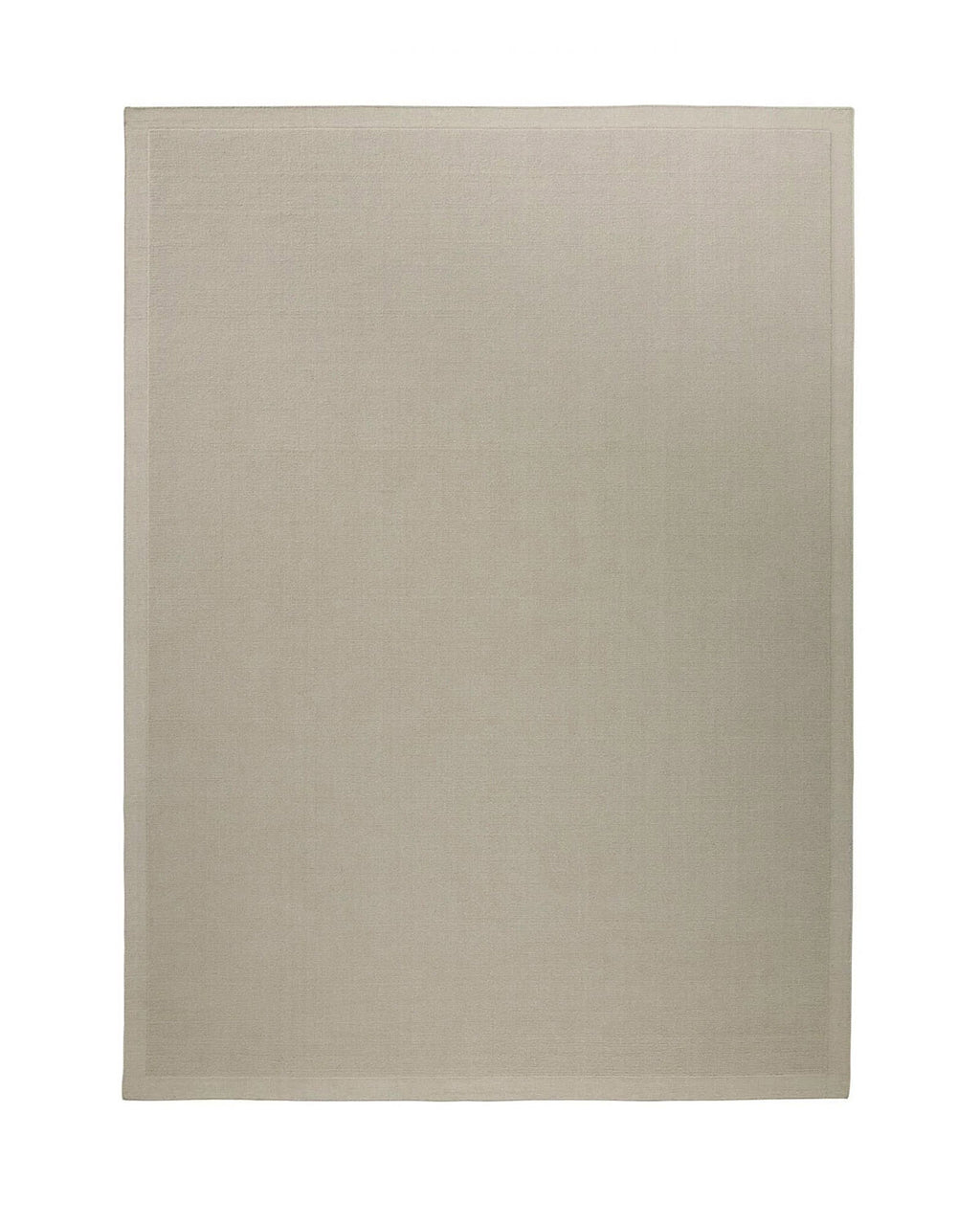 Full view from above of the Cassio beige wool floor rug