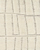 Extreme close up of the Baya Safi designer floor rug in cream