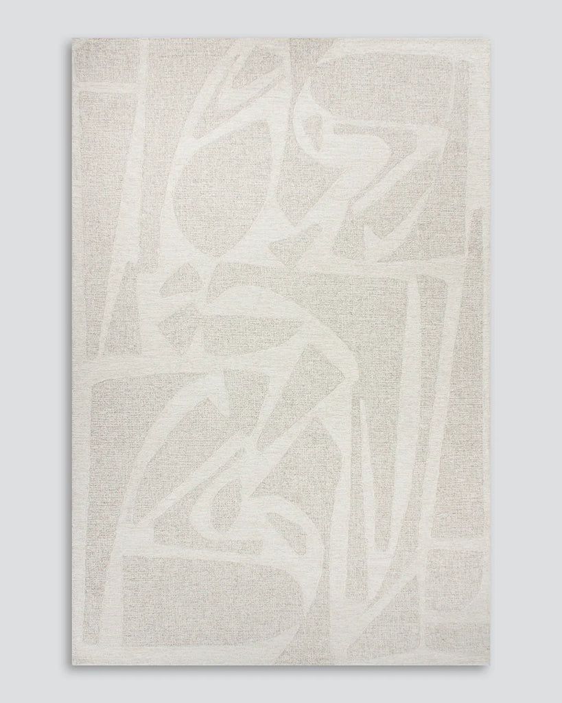 The Baya patterned wool floor rug 'Maya' seen in full from above