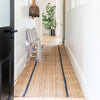 Bailey stripe Jute Runner 3m - Hallway Runner Rug
