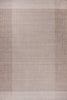 Baya Bedrock Indoor and Outdoor Floor Rug in Sand, full flat-lay view of the whole rug showing the pale sand field with darker taupe side borders and a cream stripe framing the top and bottom.