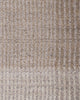 Baya Bedrock Indoor and Outdoor Floor Rug in Sand, close-up texture detail of the flatweave showing the taupe ribbed stripes meeting the paler cream striped border.