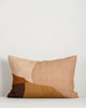 Baya Cortile lumbar cushion in Multi, front view showing the printed and quilted colour-block design on a plain background.