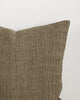 Close-up of the corner and weave texture on the Baya Dune outdoor cushion in Mangrove