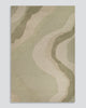 Baya Edgewater NZ wool floor rug in Pistachio, rectangle, full flat view on a plain background, showing the sage and cream waves.