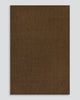 Full-length view of the Baya Linden Floor Rug in Ironbark, a handwoven flatweave rug in an earthy brown wool.