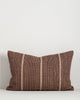Baya Shore recycled PET outdoor lumbar cushion in Claret, full front view