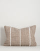 Baya Shore recycled PET outdoor lumbar cushion in Tobacco, full front view