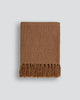 Brown throw blanket in colour 'cinnamon' by Baya nz