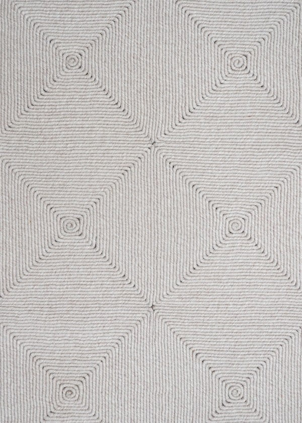 By Carmont Capella floor rug in Cameo, close view of the diamond weave texture