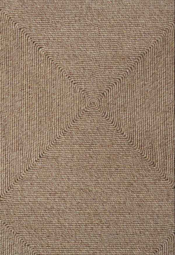 By Carmont Capella floor rug in Natural, close view of the diamond weave texture