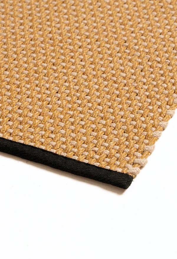 By Carmont Chase floor rug in Honeysuckle, full flat lay