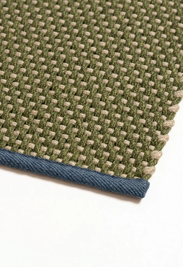 By Carmont Chase floor rug in Seagrass, full flat lay