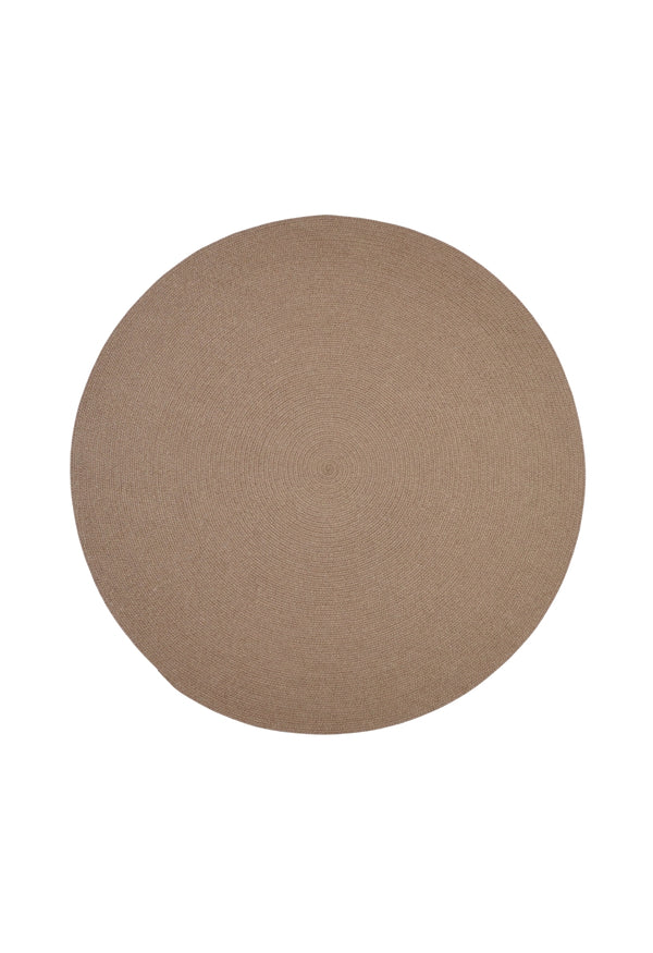 By Carmont Grange Floor Rug in Natural, round rug, flat product shot on white background