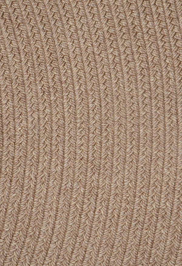 By Carmont Grange Floor Rug in Natural, close-up of the braided PET weave texture