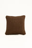 By Carmont Huxley cushion cover in Coffee, plumped front view on a white background