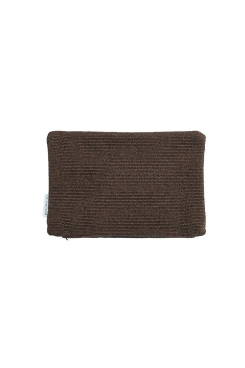 By Carmont Leroy cushion cover in Coffee, 40 x 60cm, flat lay