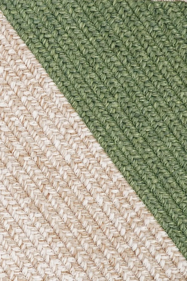 By Carmont Marvell runner in Willow, close view of the woven texture where the pattern's two tones meet