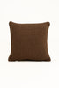 By Carmont Wren cushion cover in Coffee, plumped front view on a white background