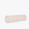 Eadie Lifestyle Drift bolster in White/Soft Musk, 20 x 60cm cylinder, soft musk stripes running around the roll