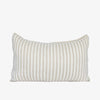 Eadie Lifestyle Drift cushion in White/Natural, 40 x 60cm lumbar, stripes running across the width