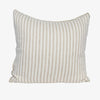 Eadie Lifestyle Drift cushion in White/Natural, 60 x 60cm, natural stripes woven on a white ground