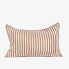 Eadie Lifestyle Drift cushion in White/Nutmeg, 40 x 60cm lumbar, stripes running across the width