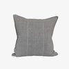 Eadie Lifestyle Luca linen cushion in Grey, square, showing the seamed front panels.